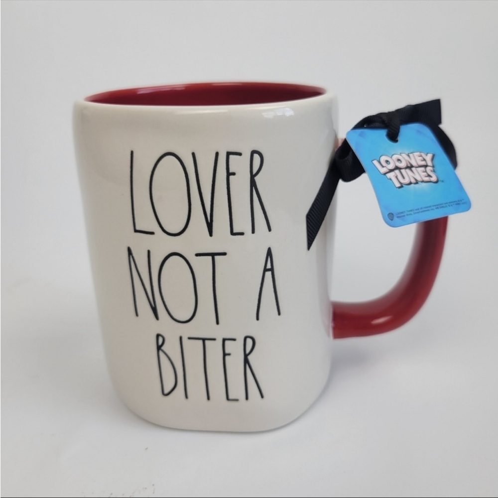 Rae Dunn Looney Tunes Lover Not A Biter Mug with Taz